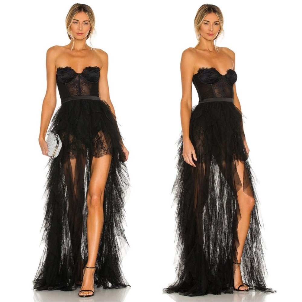 For love and lemons x revolve bustier gown
